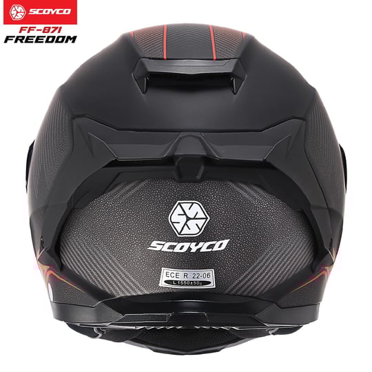Scoyco Freedom Full Face Kask – Güneş Vizörlü Dot-ce