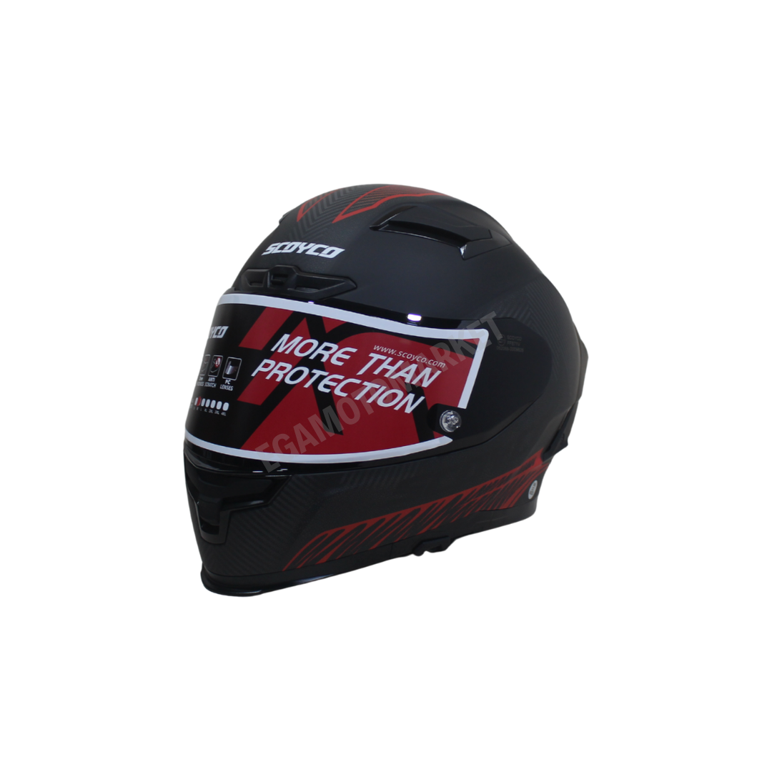 Scoyco Freedom Full Face Kask – Güneş Vizörlü Dot-ce