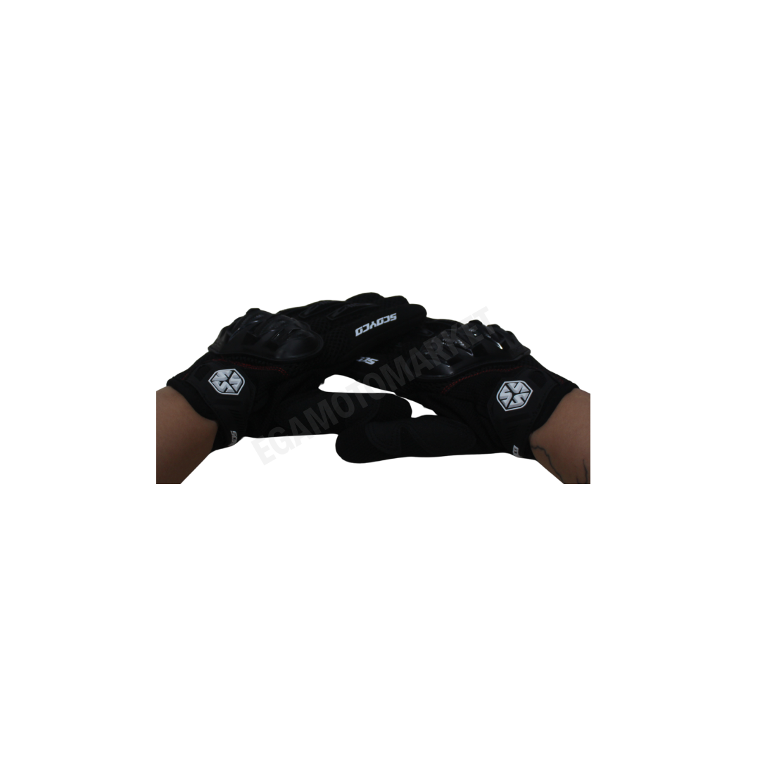 Scoyco Mc151 Black Motosiklet Eldiveni – Siyah Neopren Kumaş, Full Koruma, Kaydırmaz