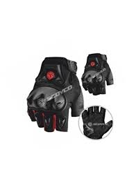 Scoyco Mc29d Full Korumalı , Avuç İçi Korumalı Spor Kesim Yarım Parmak Eldiven Siyah