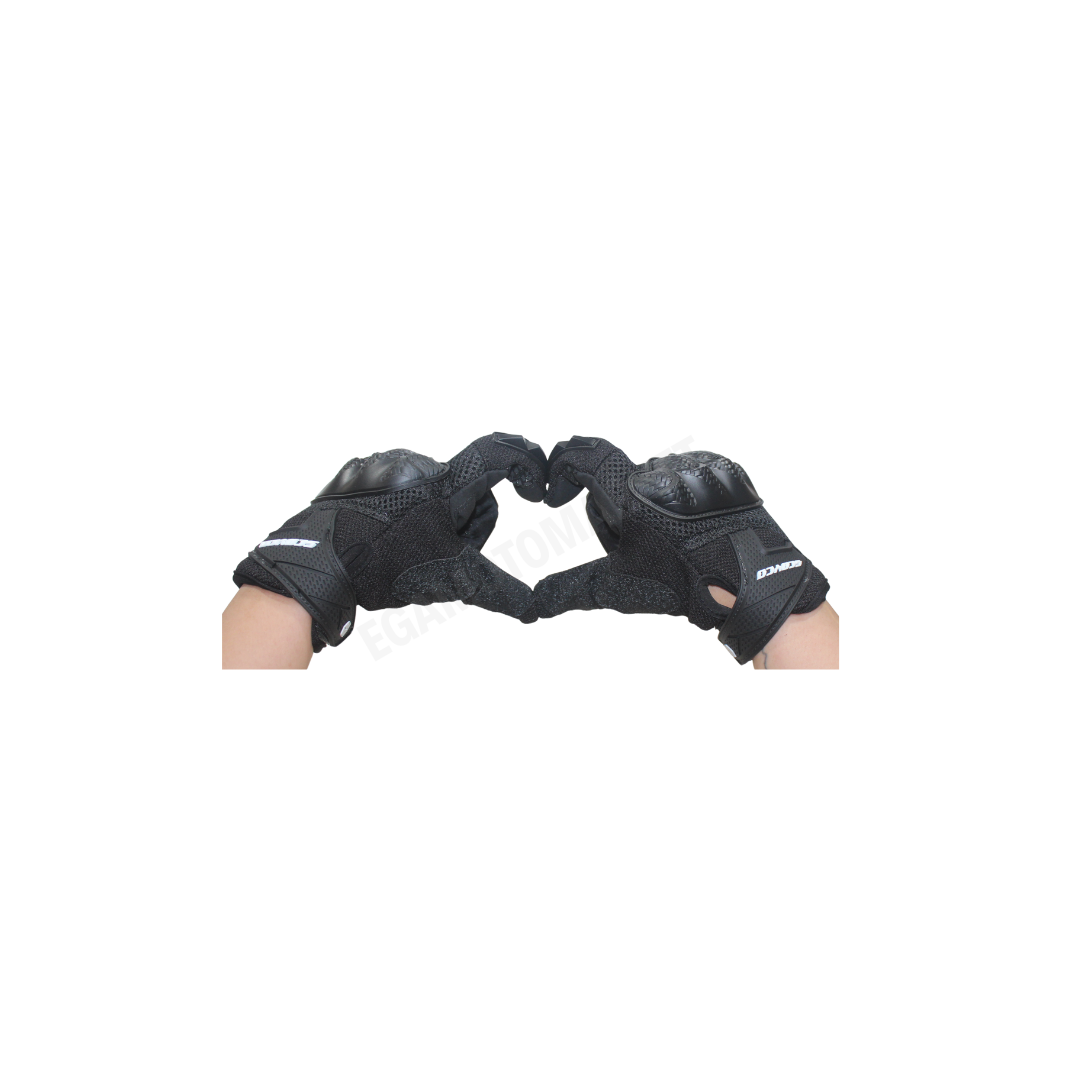 Scoyco Mc58 Black Motosiklet Eldiveni Black – Siyah Neopren, Full Koruma, Dokunmatik, Spor Kesim