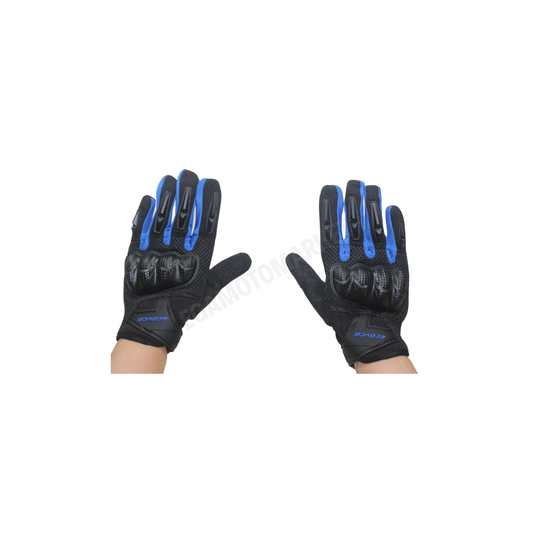 Scoyco Mc58 Motosiklet Eldiveni Blue – Mavi Neopren, Full Koruma, Dokunmatik, Spor Kesim