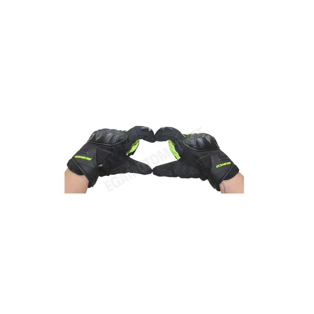 Scoyco Mc58 Motosiklet Eldiveni Green – Yeşil,siyah Neopren, Full Koruma, Dokunmatik, Spor Kesim