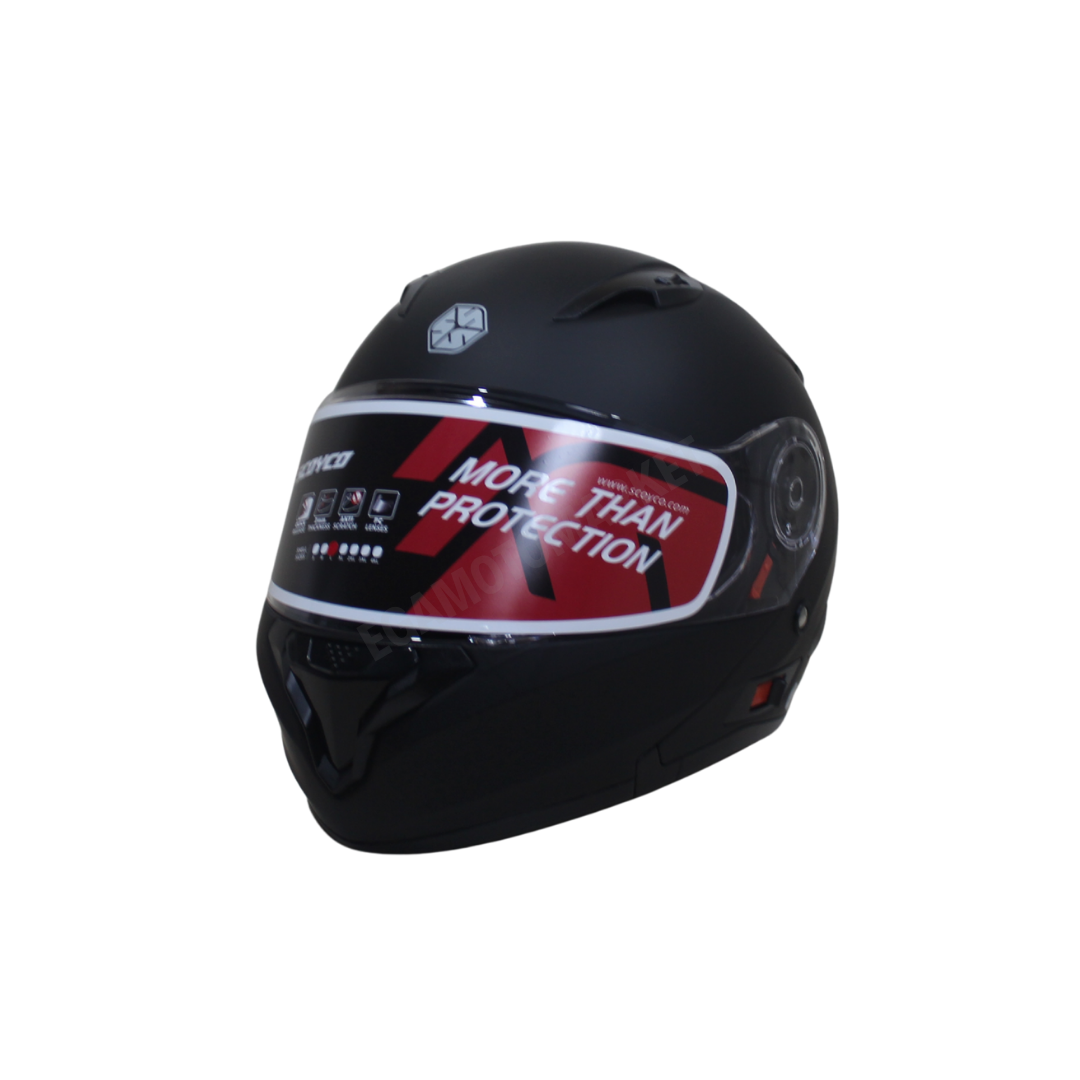Scoyco Night Ff-868 Çene Açılır Kask – Güneş Vizörlü, Dot-ce