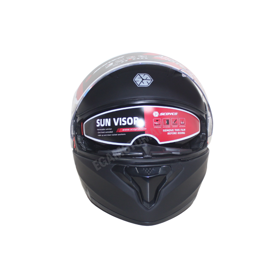 Scoyco Night Ff-868 Çene Açılır Kask – Güneş Vizörlü, Dot-ce