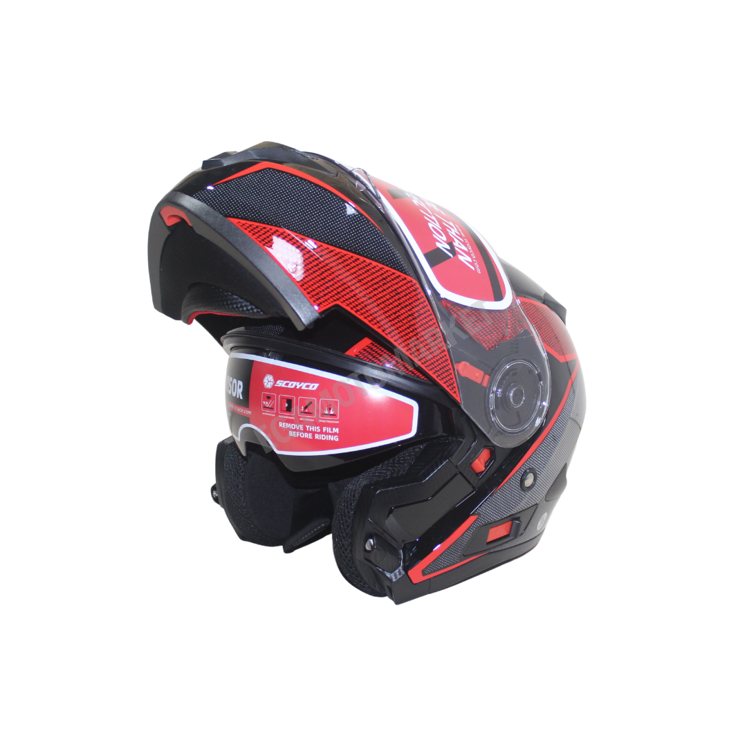 Scoyco Sky Breaker Ff-868 Çene Açılır Kask – Güneş Vizörlü, Dot-ce