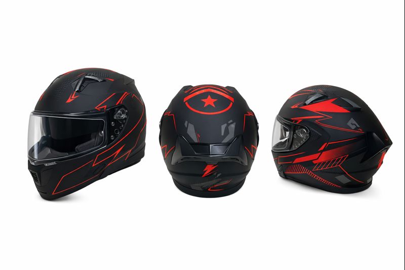 Şehir İçi Kullanım İçin Konforlu Modüler Kask Jk Mat Siyah,kırmızı A4