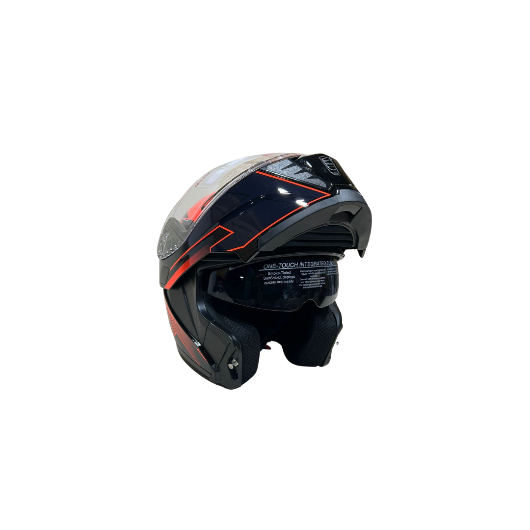 Şehir İçi Kullanım İçin Konforlu Modüler Kask Jk Parlak Siyah, Kırmızı 2 Şehir İçi Kullanım İçin Konforlu Modüler Kask Jk Parlak Siyah, Kırmızı 2