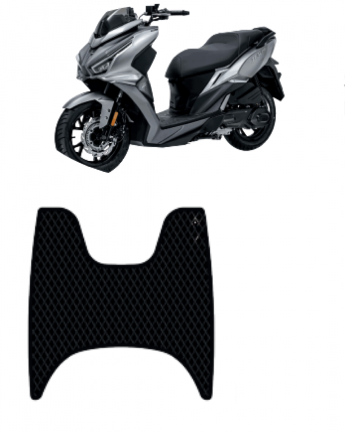 Sym Jet 14 Evo 200 Basamak Paspası (siyah)