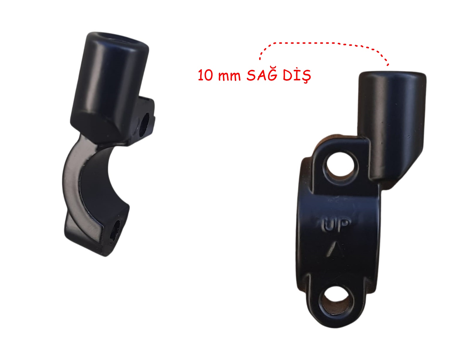 Universal Gidon Ayna Kelepçesi Sağ (yarım Şaşı) 10mm Düz Diş