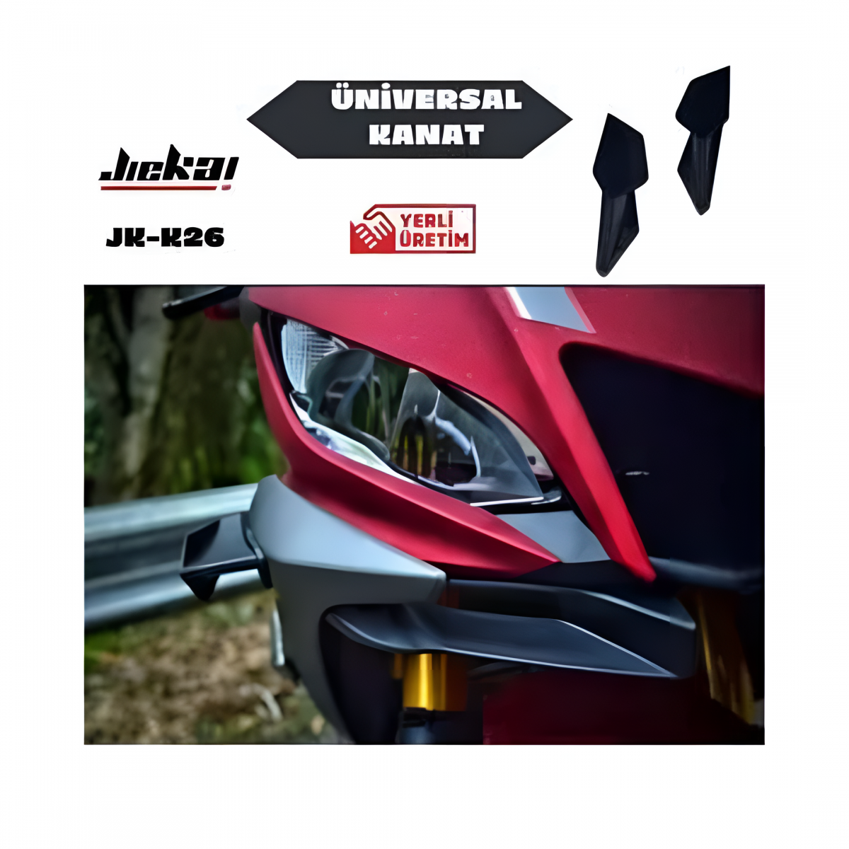 Universal Grenaj Koruma Kanat Takım Racing Sport Touring Modeller Rüzgarlık