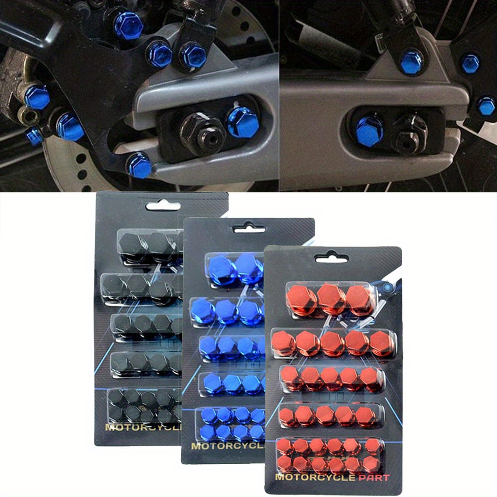 Universal Motosiklet Vida Süsleme Kapağı (30'lu) Set Renkli