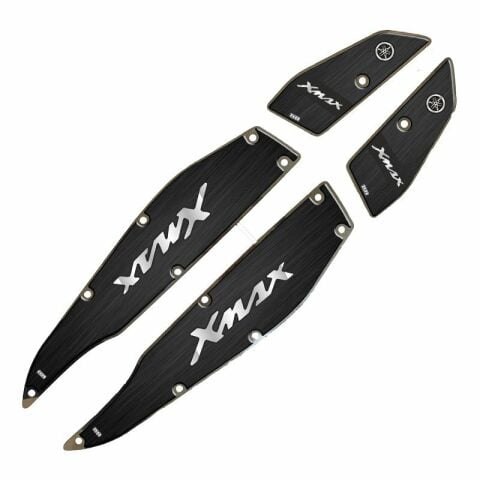 (gogo) Yamaha Xmax 250 Uyumlu Çizgi Demir Krom Basamak Paspas (2014-2017)